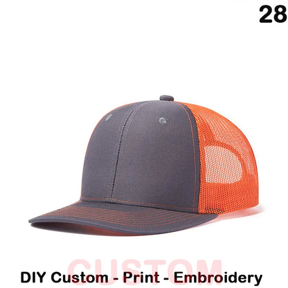 Fedoryn Custom Embroidery Baseball Cap for Men and Women DIY Design Mesh Cap LOGO Print Hat Quality Truck Hat Wholesale Unisex