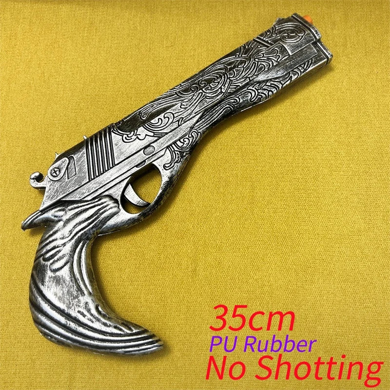 OW Gun Cosplay Angela Ziegler Mercy Angel Shock Gun Prop Weapons Model Safety PU Rubber Model Halloween No Shooting