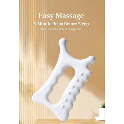 1PC Facial Tendon Massage Stick & Board, Imitation Ceramic Gua Sha, Home Healthcare Tool, Full Body Meridian Brush