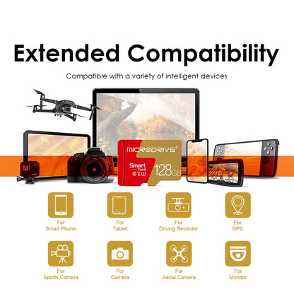 Micro TF/SD Card 1GB 2GB 4GB 8GB 16GB 32GB 64GB 128GB Class 10 Flash Memory Minisd Card 16 32 64 128gb for Smartphone Adapter