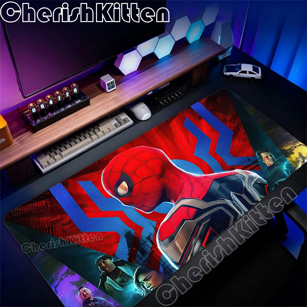 Spider-Man Mouse Pad Laptop HD Anime XXL Keyboard Pad Gamer Cabinet Mousepad PC Gaming Accessories Desk Mat Rubber Big Carpet