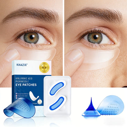 Retinol Microneedle Eye Patches with Hyaluronic Acid & Firming Peptides,for Forehead, Eye Area, Crow's Feet & Smile Lines,1Pair.