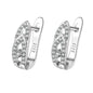 925 Sterling Silver Earrings Jewelry High Quality Retro Simple Pattern Purple White Zircon Earrings Hot Sale