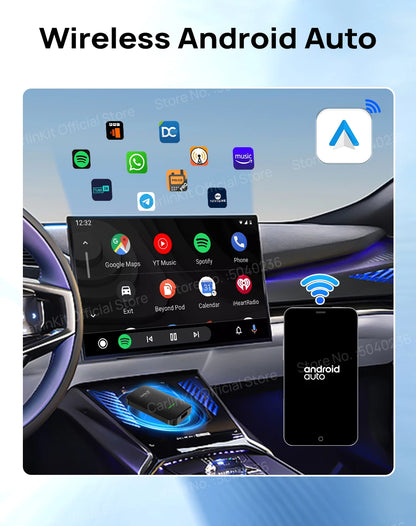 CarlinKit 4.0 CP2A Pro 3-In-1 Android TV Box CarPlay Ai Box Support Netflix YouTube Wireless CarPlay &Android Auto Smart Car Box