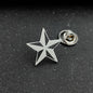 Classic Round Five-pointed Star Gold-plated Brooch, Men's Collar Lapel Pin Black, Suit Accessories, Gift for Husband
