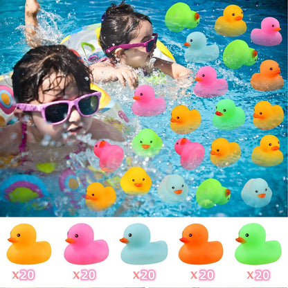 12/24/36/72 Pack Multicolor Mini Rubber Ducks Yellow Rubber Duck Toy Rubber Tub Squeak and Float Ducks