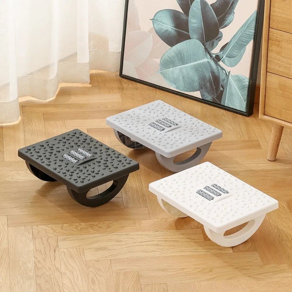 Portability with Massage Rollers Foot Rest 180 Degree Swing Ergonomic Foot Stool Office Foot Rest Under Desk