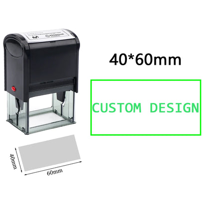 Custom Self-Inking Stamp DIY Rubber Stamp Kit Custom LOGO Personalized Self Inking Business Address Name Number Letter Printing