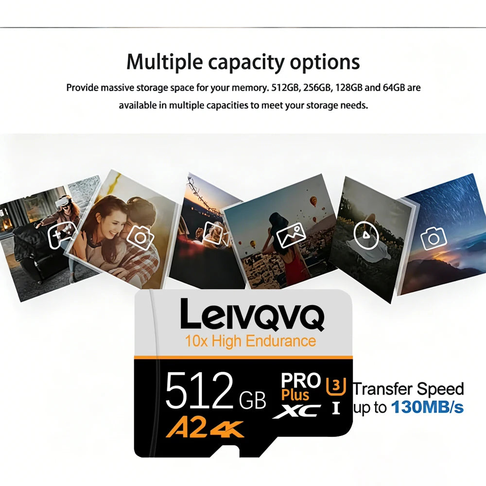 SD Memory Card 128GB 256GB 512GB SD Micro Card V60 U3 TF Card Memory Microsd For Xiaomi Surveillance Devices Drone SD Flash Card