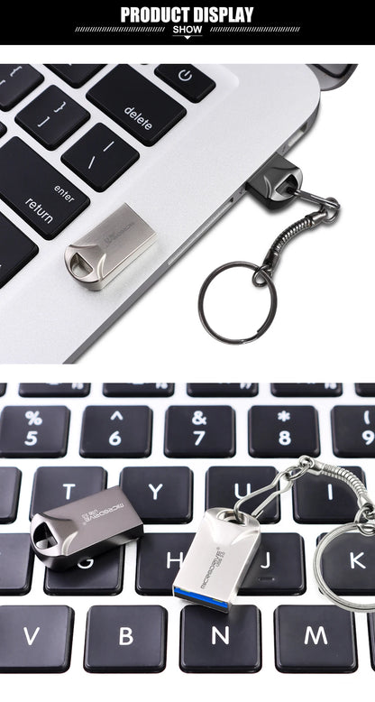mini usb 3.0 Flash Drive 128GB 64GB 32GB 16GB high speed memory Flash USB3.0 Stick small u disk with key chain