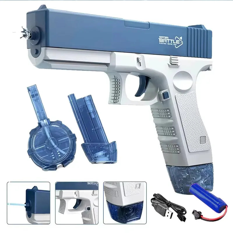 New Summer Electric Water Gun Toy Portable Automatic Electric Burst Water Gun Outdoor  Beach Water Toys Water gun accessories