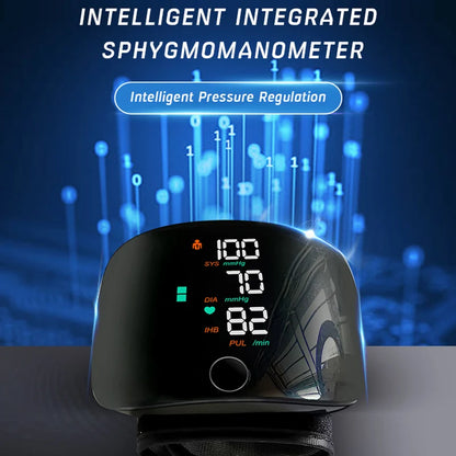 New LED Wrist Blood Pressure Monitor Rechargeable English Voice Broadcast Sphygmomanometer Tonometer BP Monitor