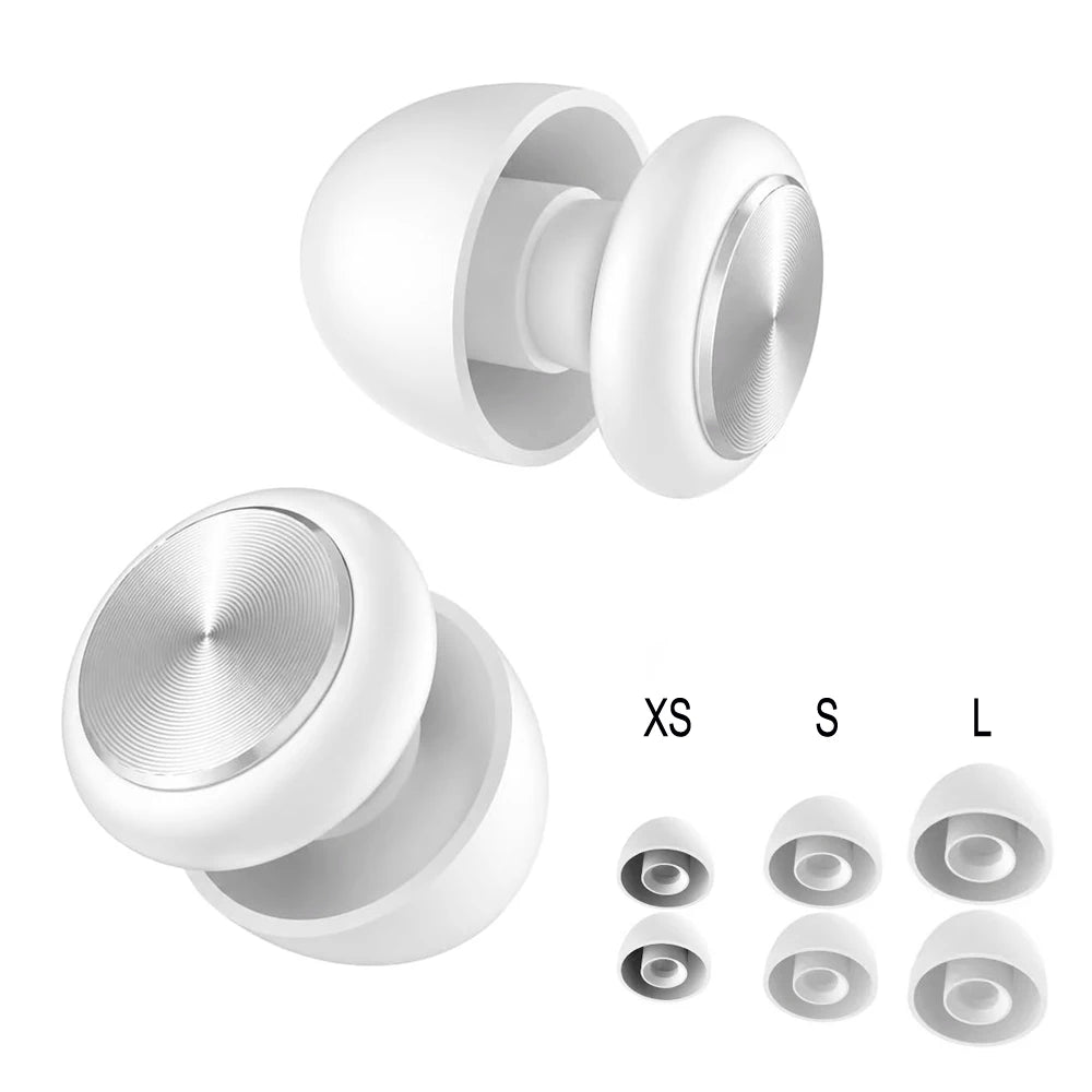 XYM Silicone Soundproof  Anti Noise Bullet Type Earplugs Portable Sports, Sleep  Noise Reduction Silicone Earplugs Reusable