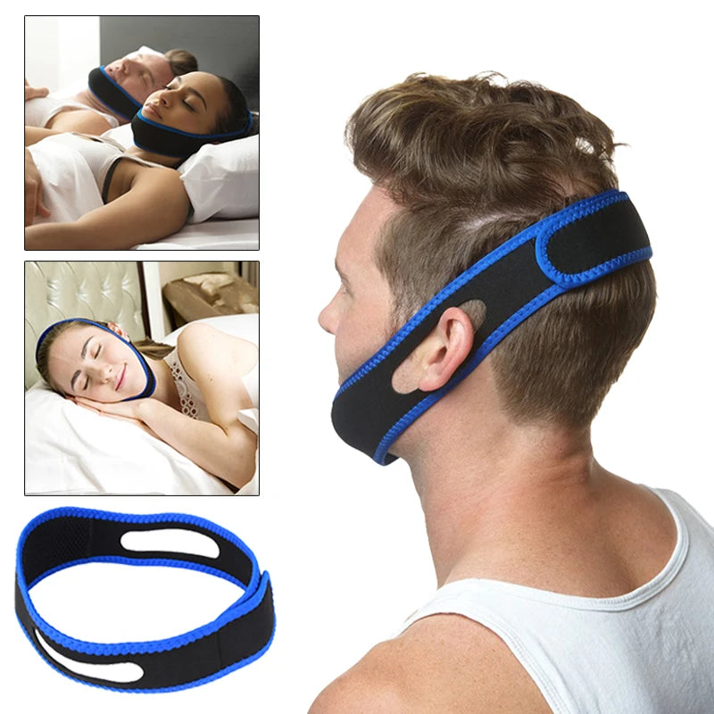1PC Adjustable CPAP Anti Snore Chin Strap Stop Snoring Snore Belt Sleep Apnea Chin Support Straps Health Care Sleeping Aid Tools