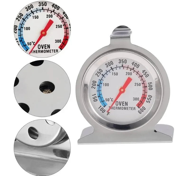 Household Thermometer 1 Piece Stainless Steel Oven Large Diameter  Vertical Dial  Kitchen Baking Supplies