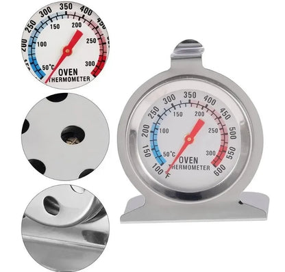 Household Thermometer 1 Piece Stainless Steel Oven Large Diameter  Vertical Dial  Kitchen Baking Supplies