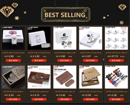 JASTER Nowy pendrive USB 2.0 64GB z brelokiem 32GB 16GB 8GB 4GB pamięć flash 9 kolorów Kreatywny dysk U do laptopa