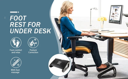 Ergonomic Adjustable Foot Rest for Under Desk, Portable Foot Stool for Office and Home, Comfortable Support for Desk Work
