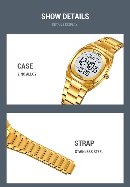 SKMEI 2419 Fashion Electronic Watch Multifunctional Luminous Calendar Alarm Clock Sports Simple Business Digital Watches for Man