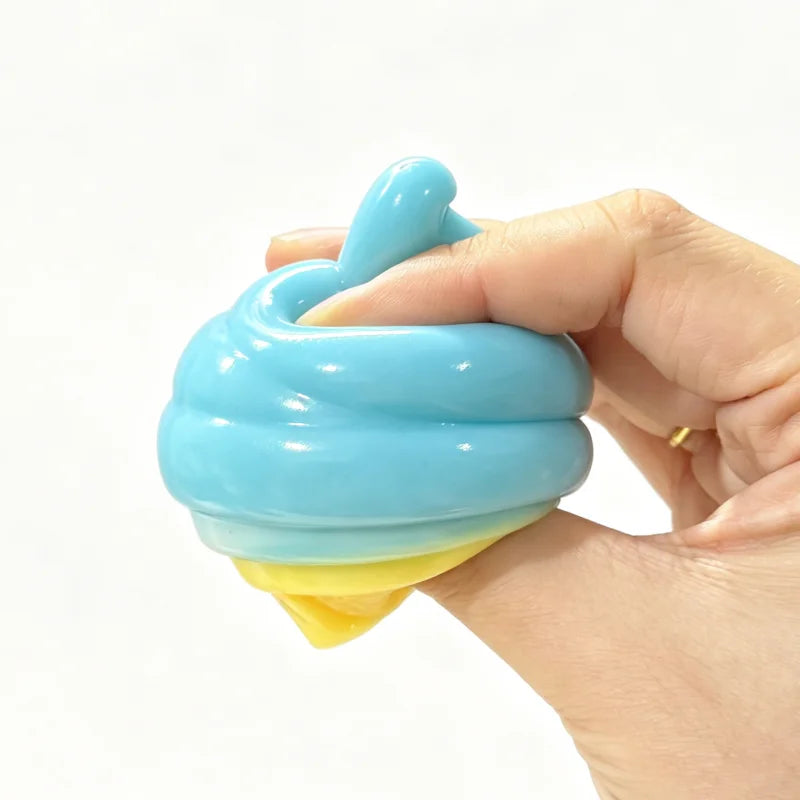 Needoh Nice Cream Cone Nice-Sicle Squishy Squeeze Toy Gradient Non-toxic for ADHD Stress Anxiety Relieve Fidget Sensory Desk Toy