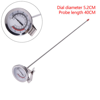 1PC Kitchen Tools Probe Thermometer Milk Coffee Food Meat Gauge Stainless Steel Cooking Temperature Meter
