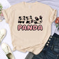 Cartoon Casual Creative T-shirt Vintage Round Neck Clothes Funny Cute Panda Printed T Shirt for Women Summer Sleeve