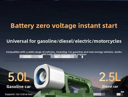 2-in-1 Car Jump Starter with Air Pump Portable Battery Booster Digital Tire Inflator for Car Truck Motorcycle