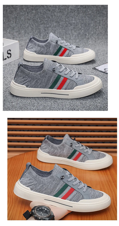 Men's breathable mesh casual shoes  summer lightweight soft soled comfortable outdoor walking shoes youth versatile trendy shoes