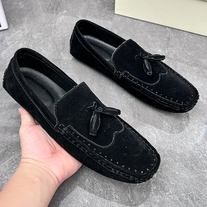 Loafers Men Casual Shoes Tassel Brogue Big Size Driving Shoes Men Loafers Moccasins Breathable Slip on Loafers for Men Shoes