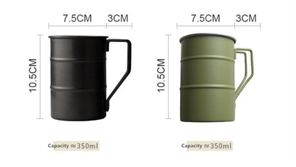 Outdoor 304 Stainless Steel Marco Mug, Industrial Style, Retro Old Creative, Coffee, Camping, Picnic, Beer Mugs