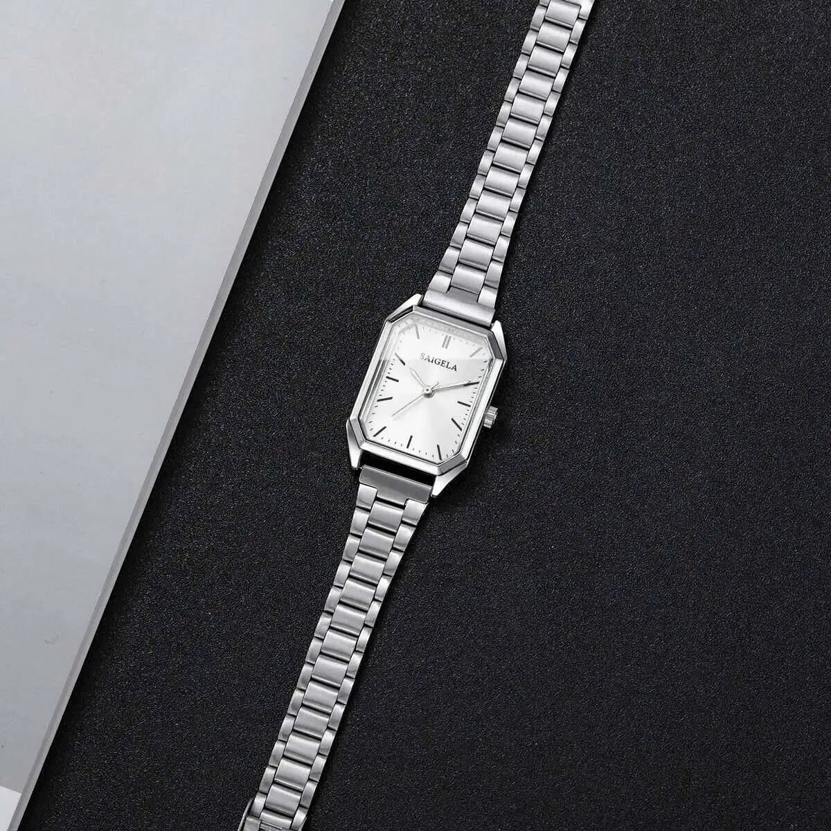 Fashion Rectangle Women Watches Simple Analog Quartz Wristwatch for Girls Clock Gift Reloj Mujer（Without Box）