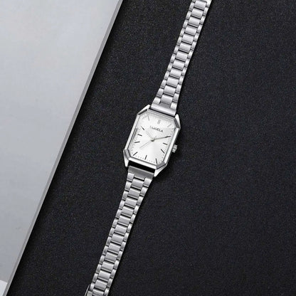 Fashion Rectangle Women Watches Simple Analog Quartz Wristwatch for Girls Clock Gift Reloj Mujer（Without Box）