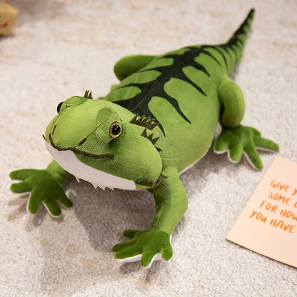 42/54cm Kawaii Long Soft Bearded Dragon Plush Toy Real Life Reptile Lizard Stuffed Animal Cute Room Decor Gift for Boy And Girl