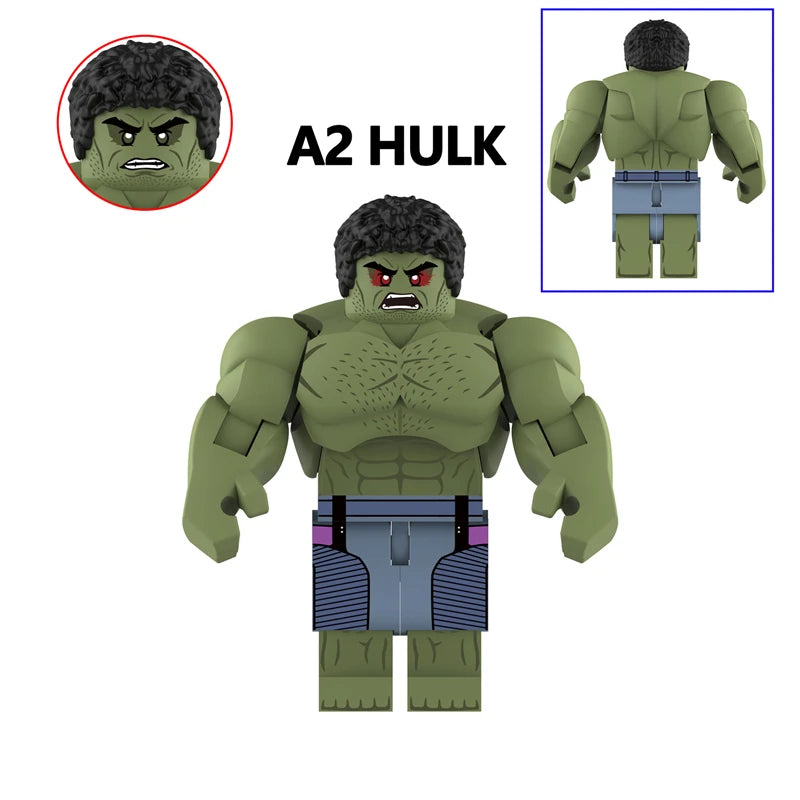 7.5CM Big Size Movable Figure Hulk Lizard Rhino Thing Colossus Hulkbusters Infinity War Model Building Blocks Toys Action Bricks