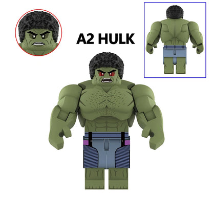 7.5CM Big Size Movable Figure Hulk Lizard Rhino Thing Colossus Hulkbusters Infinity War Model Building Blocks Toys Action Bricks
