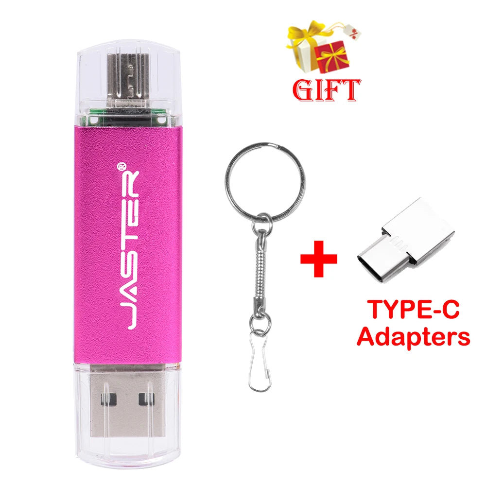 JASTER Nowe przenośne dyski flash USB Metalowy Pendrive z brelokiem Pamięć USB 64GB/32GB/16GB/8GB/4GB Pendrive U Di