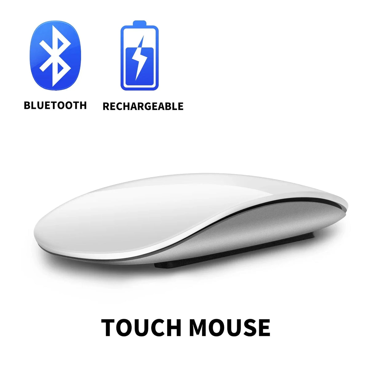 Lenovo Wireless Bluetooth Magic Computer Mouse Rechargeable Touch Slim Ergonomic Dual-Mode Silent PC Mice For Apple Macbook Air