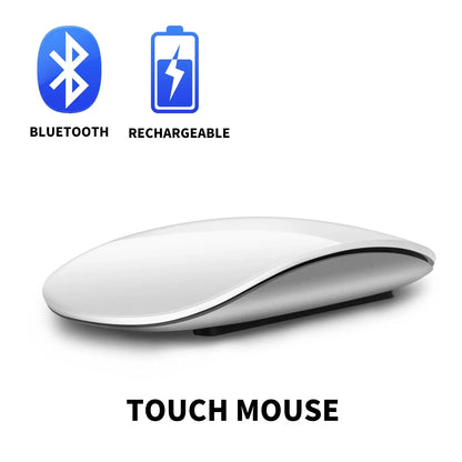 Lenovo Wireless Bluetooth Magic Computer Mouse Rechargeable Touch Slim Ergonomic Dual-Mode Silent PC Mice For Apple Macbook Air