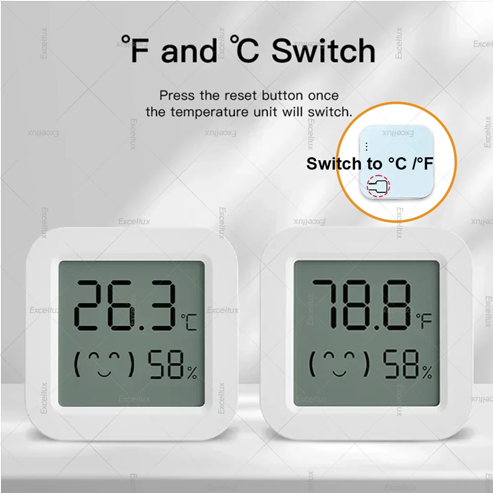 Tuya Zigbee 3.0 Smart Home Temperature Humidity Sensor with LCD Screen Work With Alexa Echo Plus Home Assistant Z2M Need Gateway