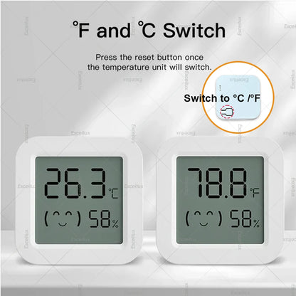 Tuya Zigbee 3.0 Smart Home Temperature Humidity Sensor with LCD Screen Work With Alexa Echo Plus Home Assistant Z2M Need Gateway