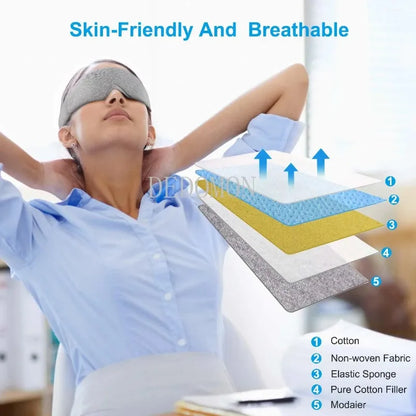 Cotton Eye Cover Eyeshade Travel Sleeping Eye Mask Relieve Fatigue Sleep Blindfold Office Soft Eyepatch Bandage For Fast Sleep