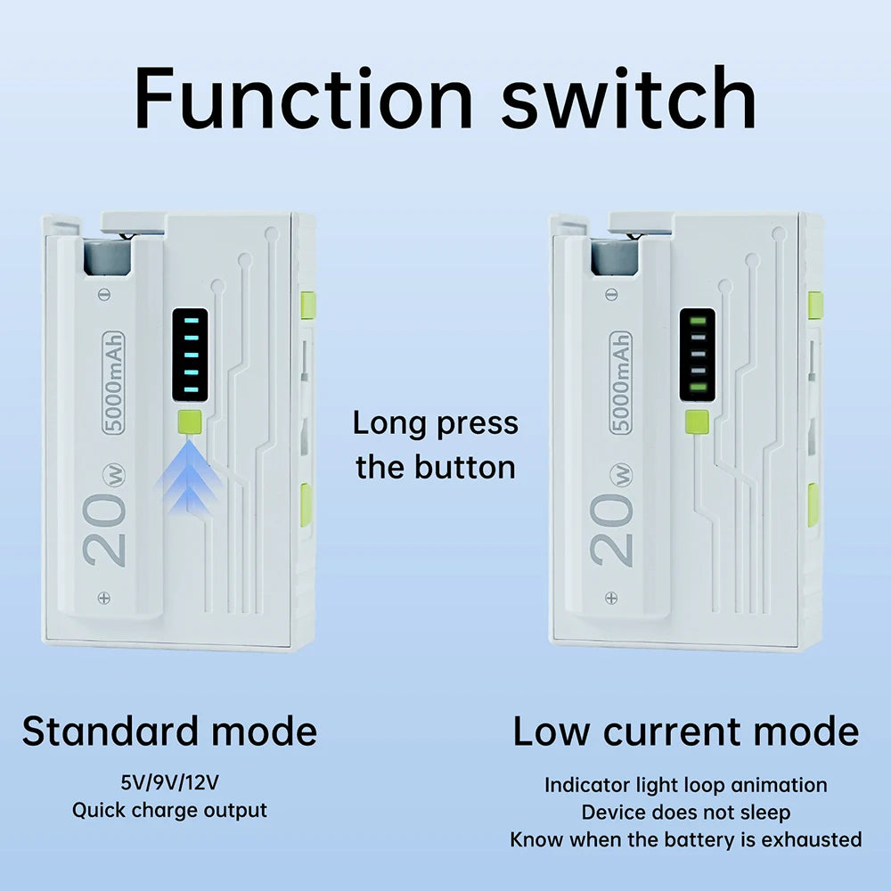 Power Bank Case 1 *21700 Battery Box DIY Kit USB Type-C 20W Fast Charging Power Bank Box Dual Mode Suppors Small Current