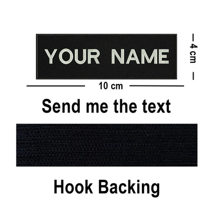 Custom Big Size Patches Personalized Name Embroidered Patch Stripes Badge Emblems Iron On Or Hook Loop Applique For Clothes
