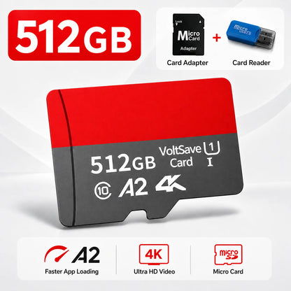 High Speed Micro TF SD Card 128GB 256GB Class10 U3 V30 for Camera Drone Driving Recorder Waterproof Memory Card