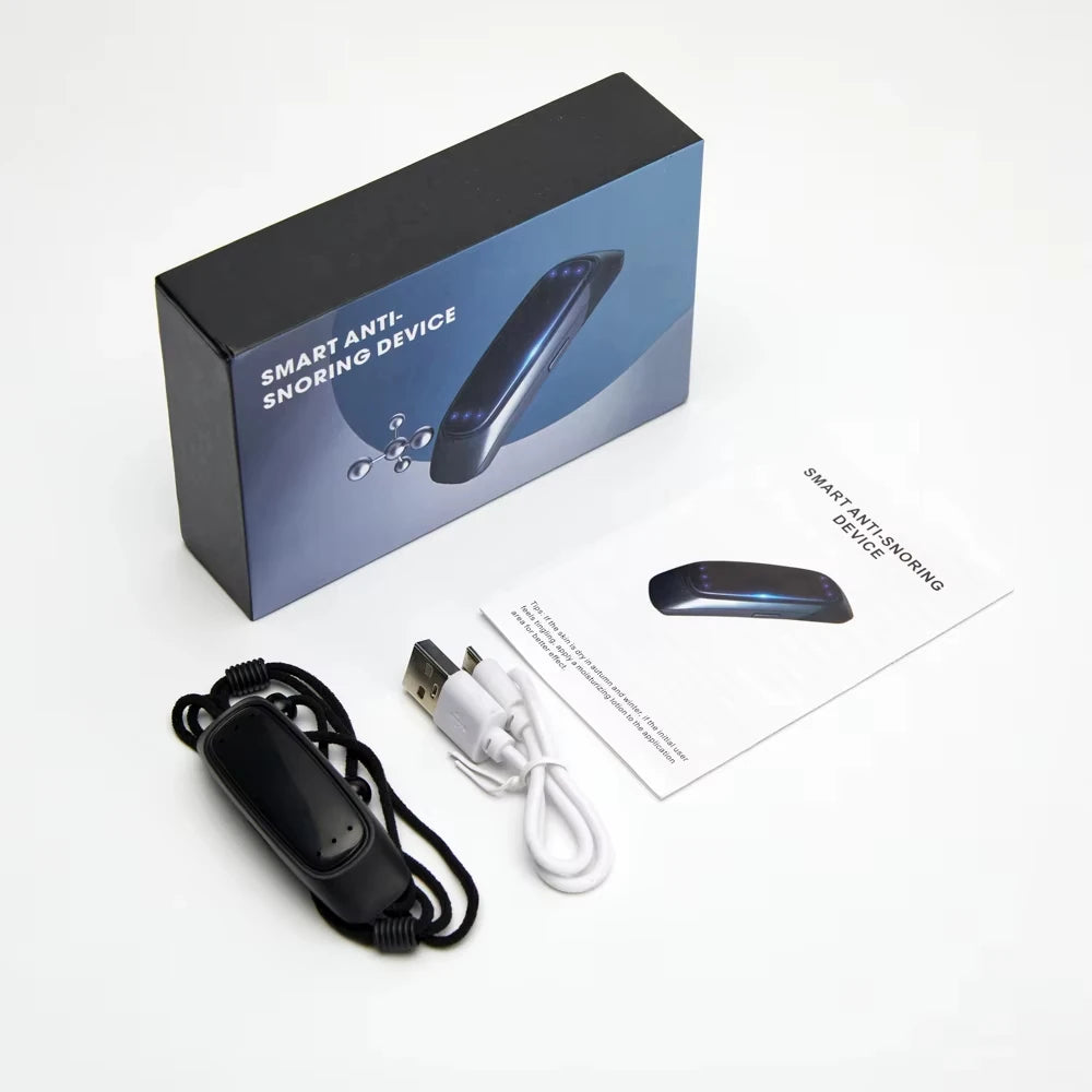 Electric Throat  Anti-Snoring Device EMS Pulse Stop Snore Sleep Instrument Hanging Ear Anti-Snoring Device Snoring Corrector