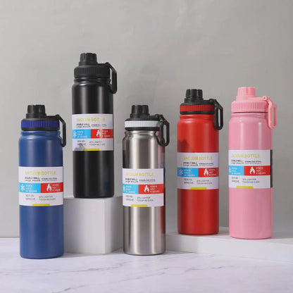 600/800/1000ML Sport Vacuum Flask Stainless Steel Thermal Water Bottle Car Insulated Cup Keeps Cold and Heat Travel Thermal Mug