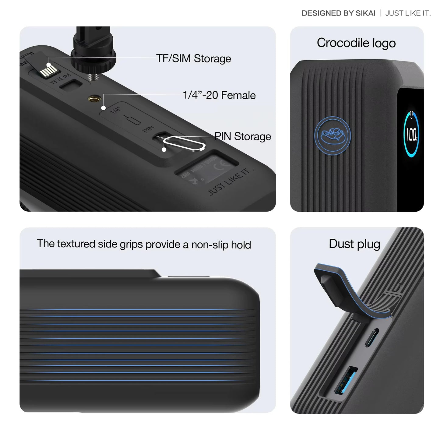 SIKAI Silicone Portable Charger Case for Anker zolo 2in1165W PowerBank Shockproof Cover（Case Only）