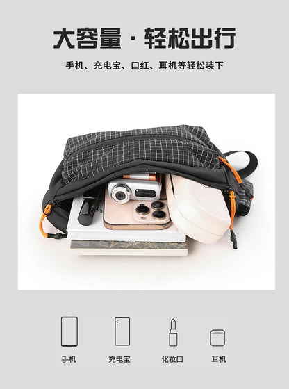 2025 New Pattern Lightweight Waterproof Nylon Fabric Small Square Bag for Women - Single Shoulder Crossbody Compact Bag for Mobi