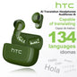 【AI Translator Earbuds】HTC NE51 Bluetooth Earphones TWS In-Ear Sport Wireless Headphones Long Life with Mic Ultralight Earbuds
