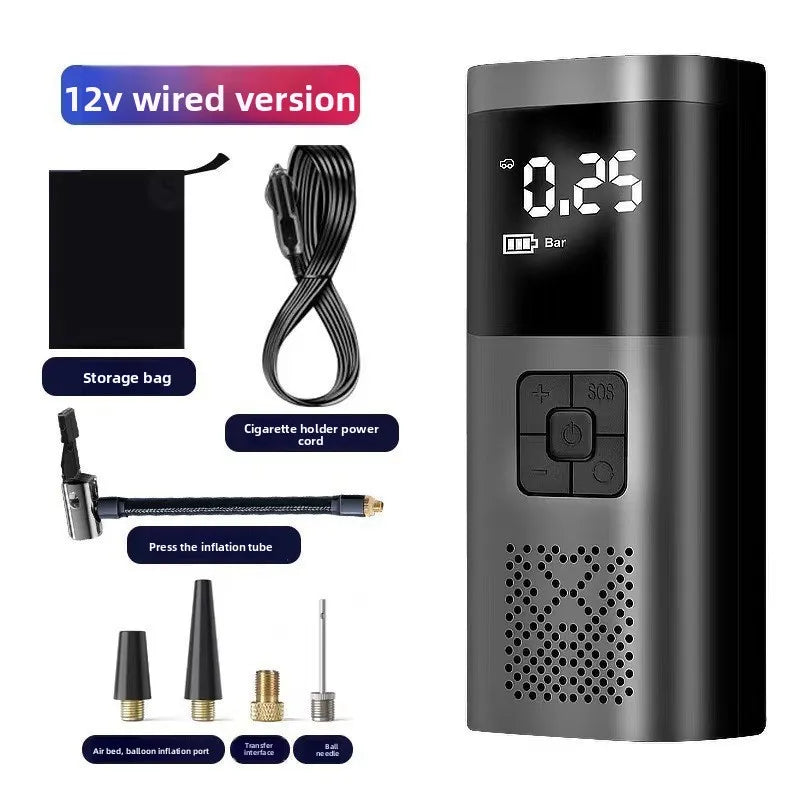 3-in-1 Wireless Car Inflator - Handheld Jump Starter & Power Bank for Car, Home & E-Bike